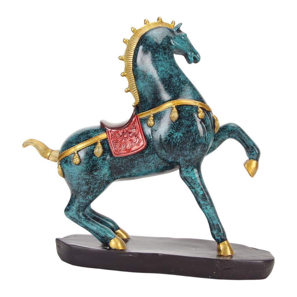 Статуя лошади из смолы бронзового цвета с большим дном, расширенная конюшня, изысканная фигурка лошади для украшения