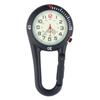 Черные часы-карабин для пеших прогулок, активного отдыха, бэкпэкинга и кемпинга
