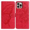 For iPhone 16 Pro Max Case Butterfly Imprinted Wallet Stand PU Leather Flip Phone Cover with Strap