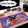 Custom Name Mouse pad rabbit Bing Friends Garden Party Mouse Pad Desk Mat, Non-Slip Rubber Backer Pad For Computer Notebook Gaming Mouse Pad Gift