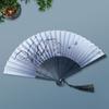Silk Hand Fan Colorful Shank Classical Dance Fan Vintage Folding Fan  Clothing Accessories