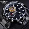 T-winner Men's Fashion Casual Hollow Mechanical Movement Automatic Mechanical Watch