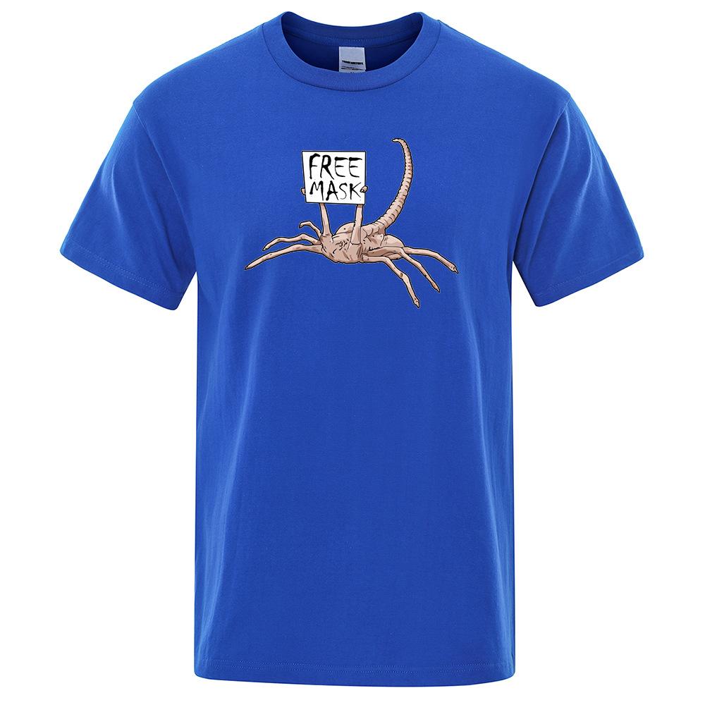 Alien Free Mask Printed T Shirt Brand Short Sleeve Men T-Shirt