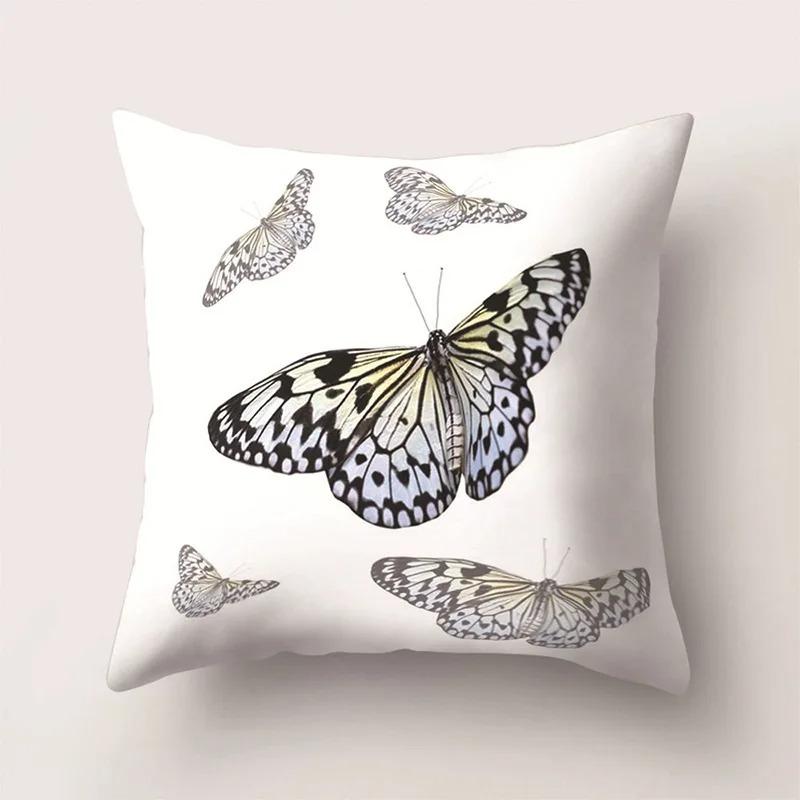 Colorful Butterfly Pillowcase Car Ornaments Office Living Room Sofa Home Pillowcase