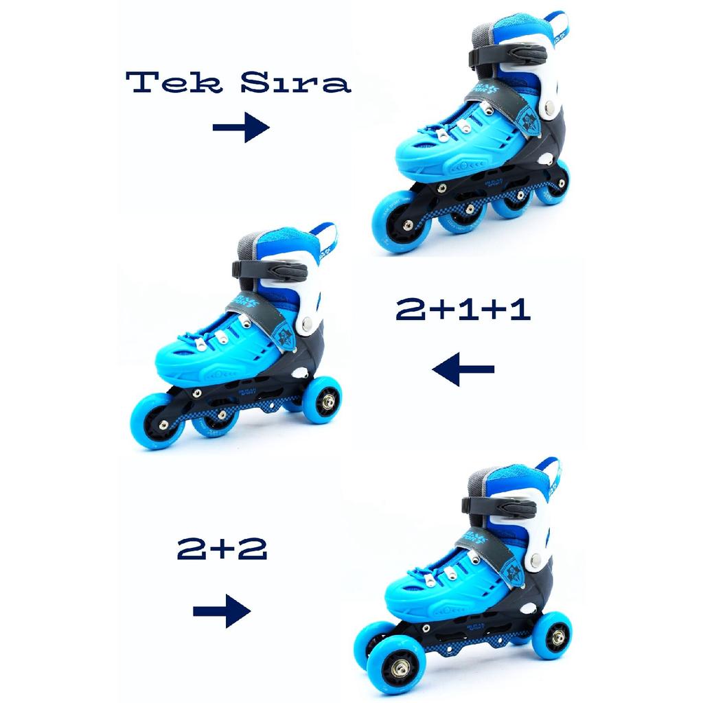 Профессиональные регулируемые коньки для детей и взрослых с силиконовыми колесами и подсветкой