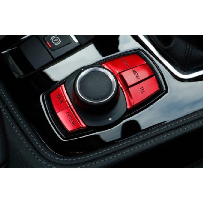 Switch Sticker Trim 2013-2018 Red Aluminum Console Button For BMW 3 4 Series GT