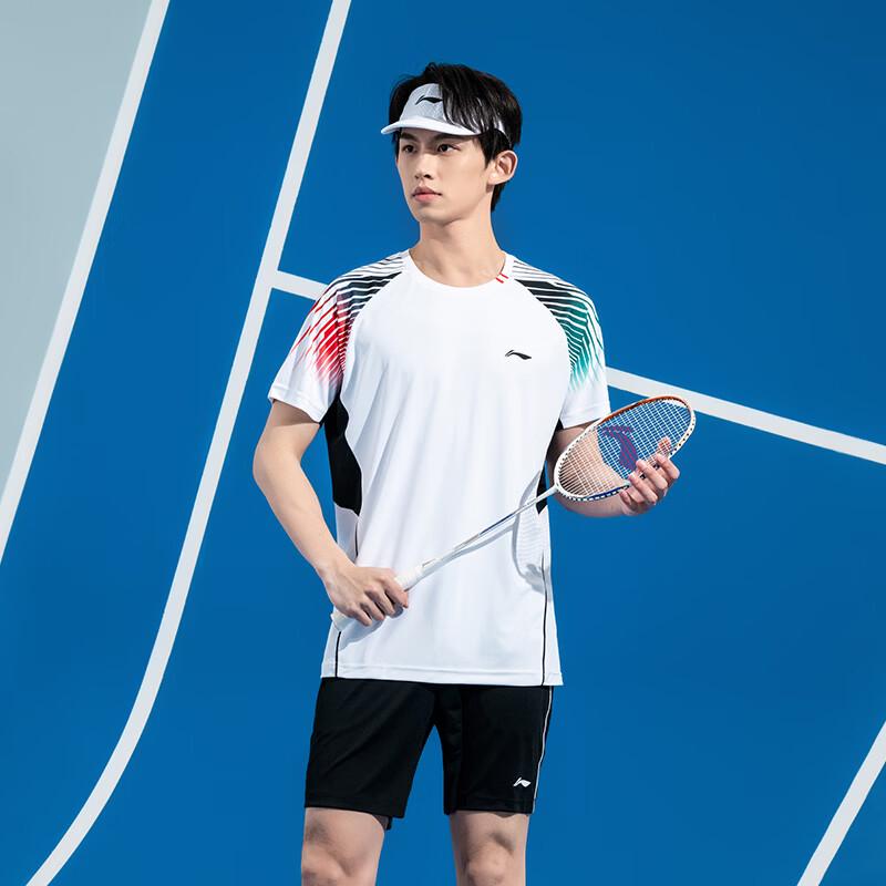 Li-Ning Унисекс спортивный комплект с коротким рукавом для бадминтона