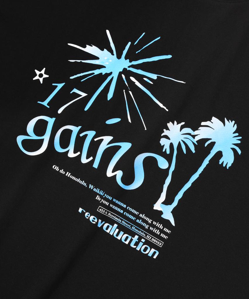 GAINSBORO Again Coconut Tree T-Shirt_Black