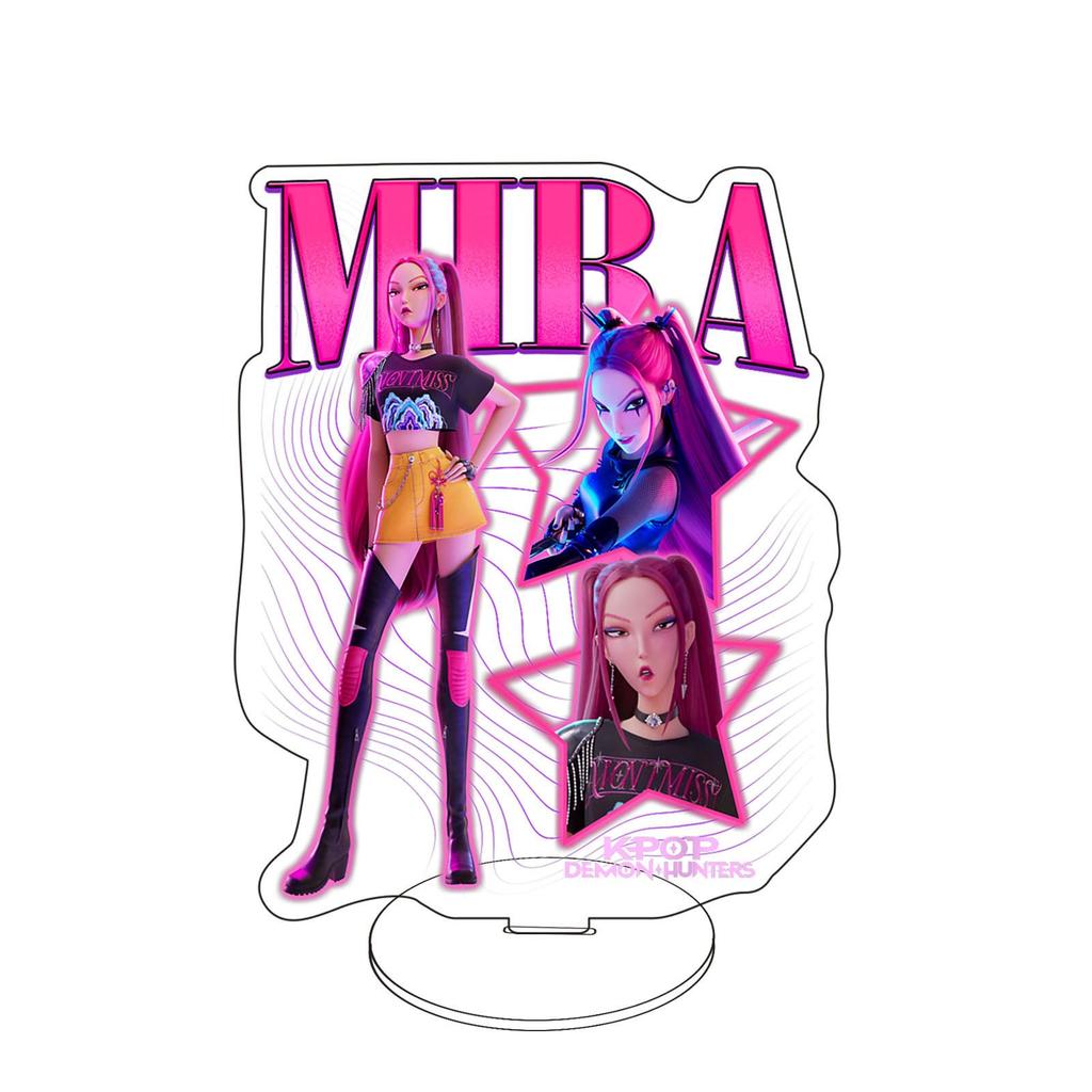 K-Pop Истребители Демонов Модель Стенда Персонажа Группа Истребителей Руми Эджиа Одри Фигурка Акриловая Подставка для Дисплея Аниме Декор Подарок для Девушки
