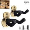 2PCS Bronze Guitar Wall Mount Metal Wall Hanger Hook for Acoustic Electric Bass Guitar Ukulele Banjo Mandolin