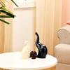 Home Décor Elephant Family Matte Finish Ceramic Fantasy Figures(Set of 3 Piece,Multicolor)