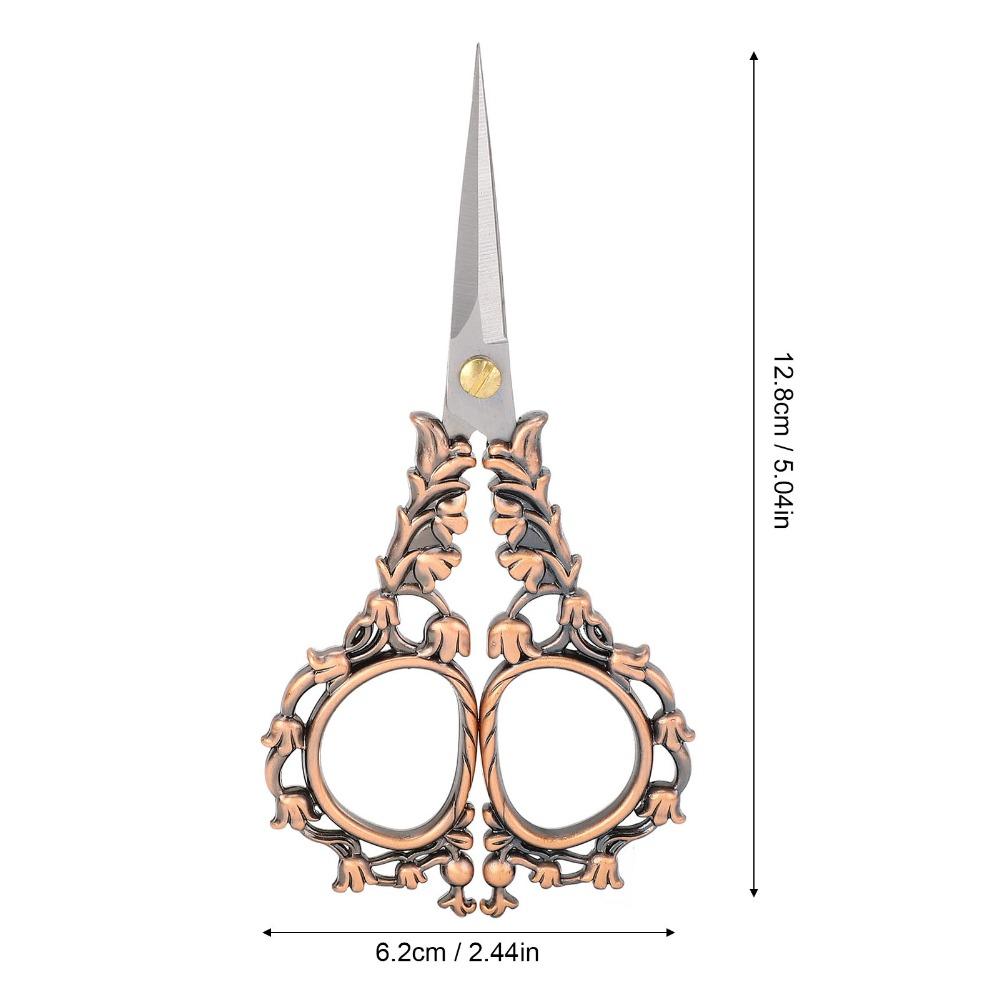 Vintage European Design Embroidery Scissors Sharp Tips Detail Shears For Cross Stitching