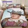 John Wayne's iconic cowboy hat bedding, duvet cover, pillowcase, home decoration, birthday gift (1 * duvet cover+2 * pillowcase, coreless)