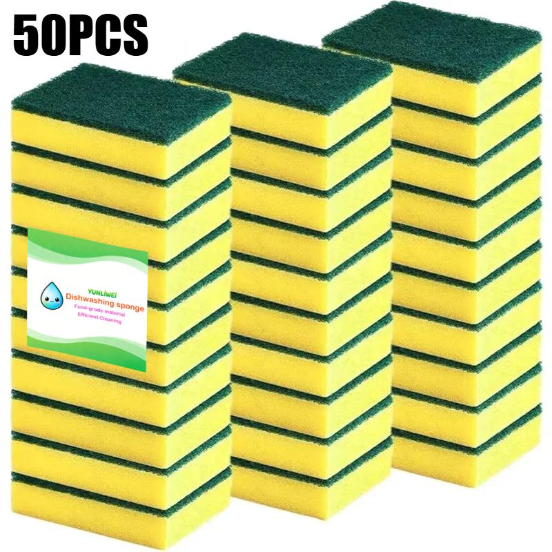 50PCS Dishwashing Soft Sponge Cleaner Pot Rust Removal Brush Treatment Kit Home Cleaning Brush Hogar Cocina Sponge