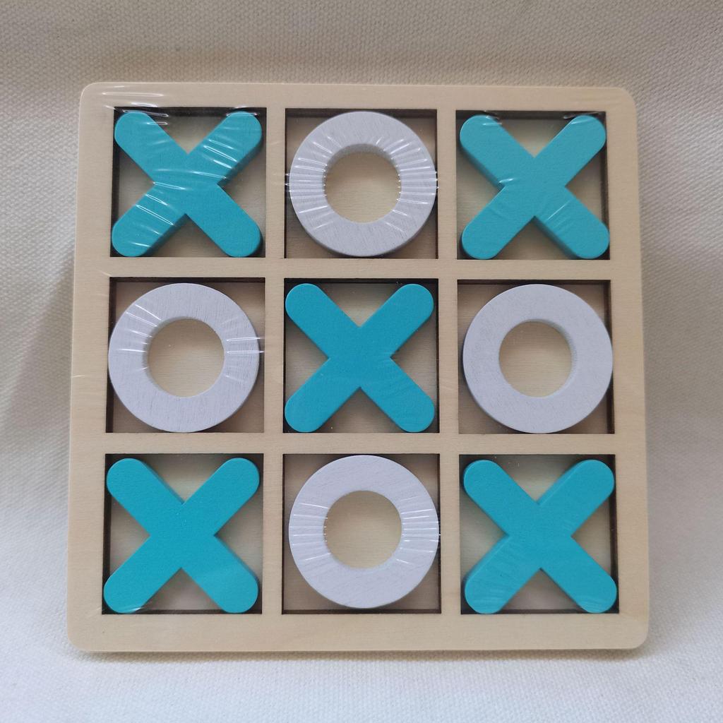Wooden XO Tic-Tac-Toe Puzzle: Children's Early Education & Thinking Exercise Game for Kindergarten