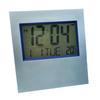 LCD Digital Silver Table Clock / Wall Clock With Calendar Temperature Alarm