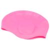 Silicone Swimming Cap Ear Protection Three Dimensional Ergonomic Waterproof Bath Swimming HatBlack