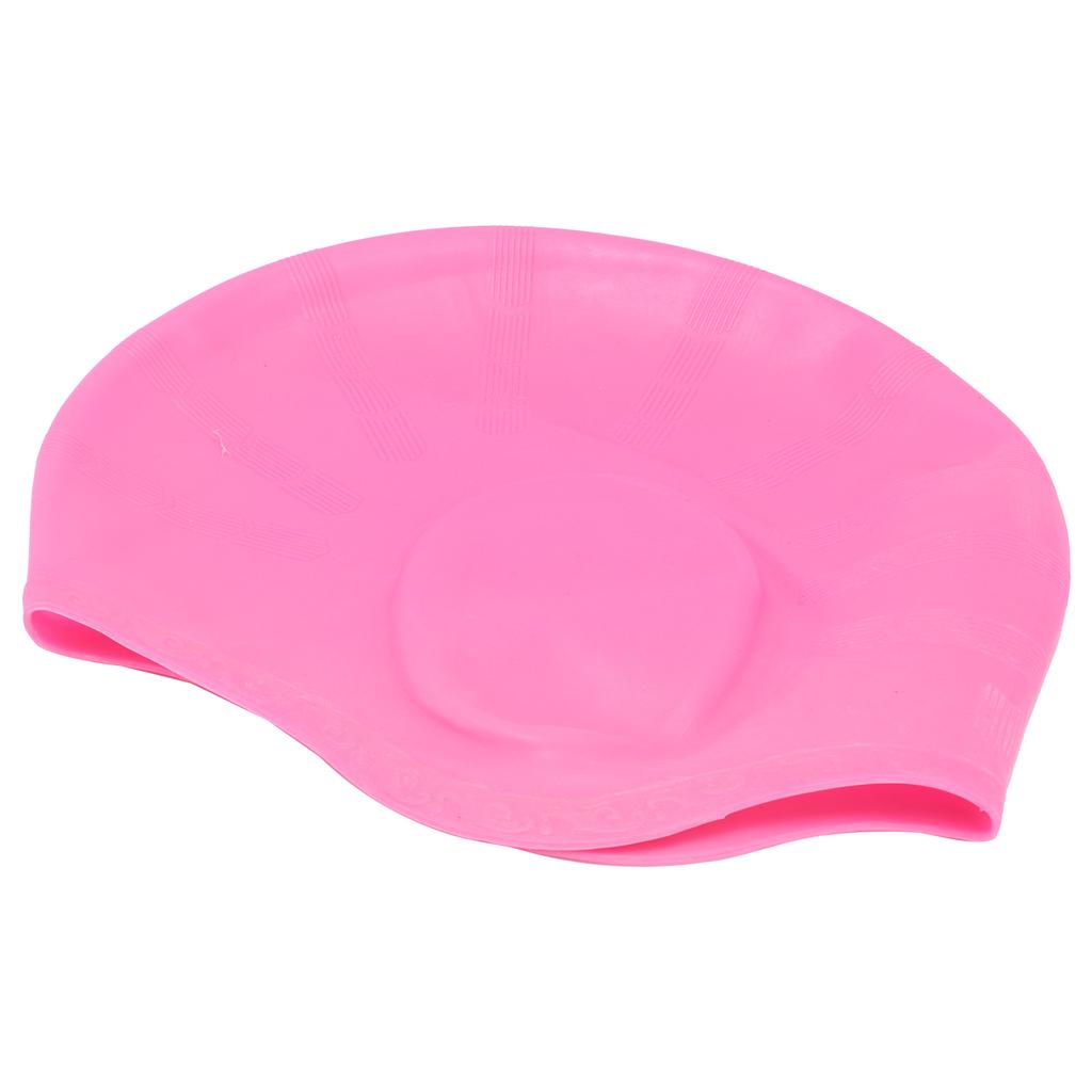 Silicone Swimming Cap Ear Protection Three Dimensional Ergonomic Waterproof Bath Swimming HatBlack