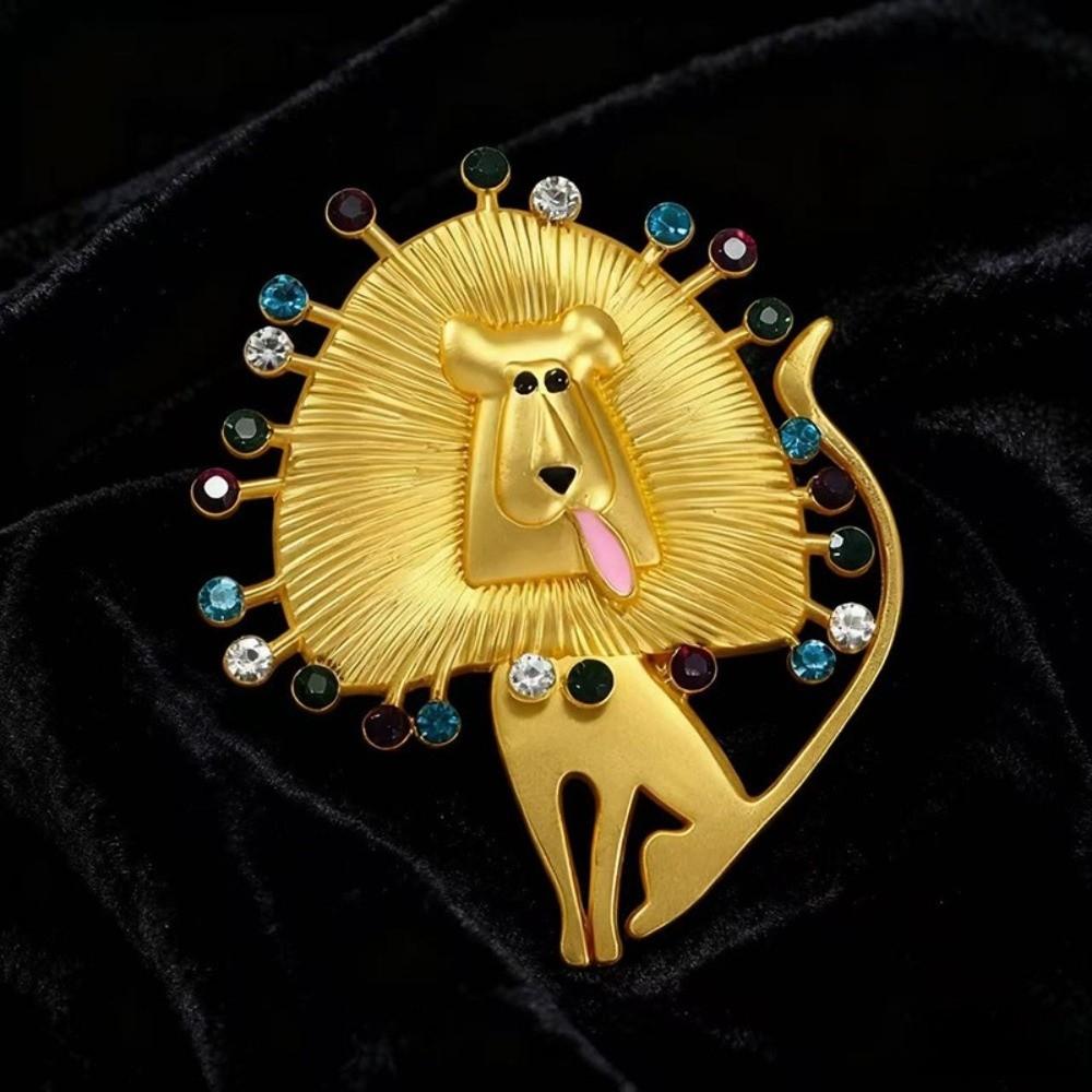 Vintage Banquet Clothes Metal Pin Irregular Glaze Badge Pin  Clothes Accessories
