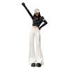 White slightly pulled jeans, women's new low-rise loose-fitting wide-legged and thin pants in autumn and winter