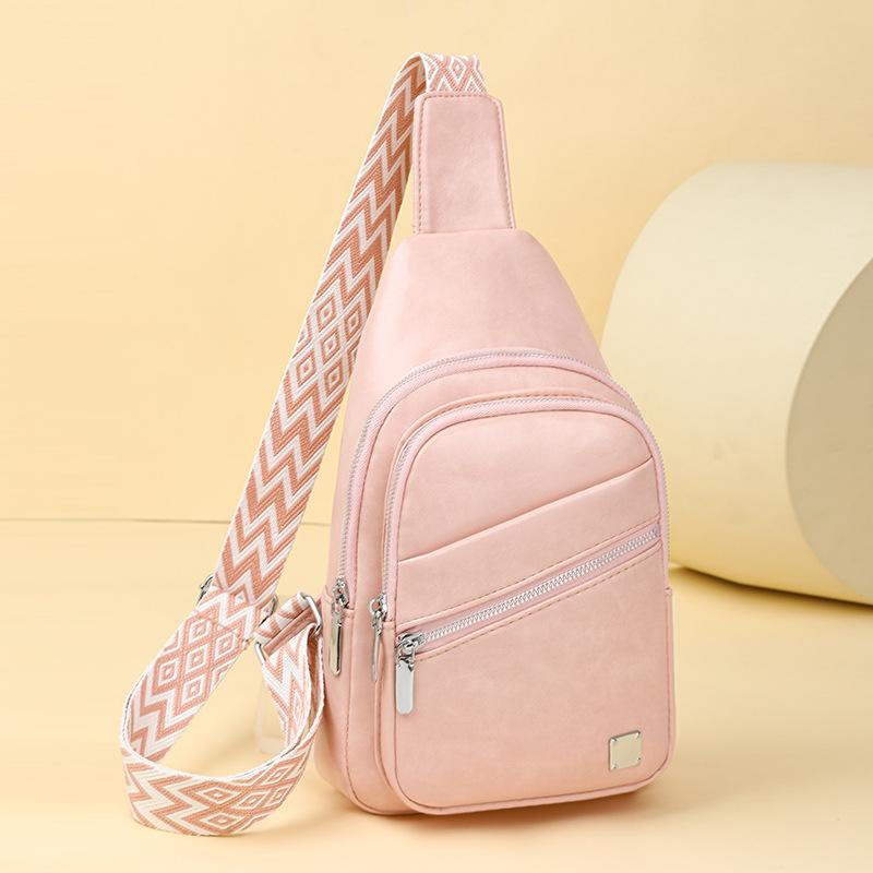 Винтажная женская нагрудная сумка большой вместимости из ПУ, сумка-кроссбоди