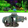 Resin Artificial Fish Tank Decoration Submarine Ship Sunk Ship Boat Ornament Aquarium Landscape Cave