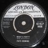 7inch Record FATS DOMINO - What A Party 45HLP9456 London Records, 1961 UK Rock Used