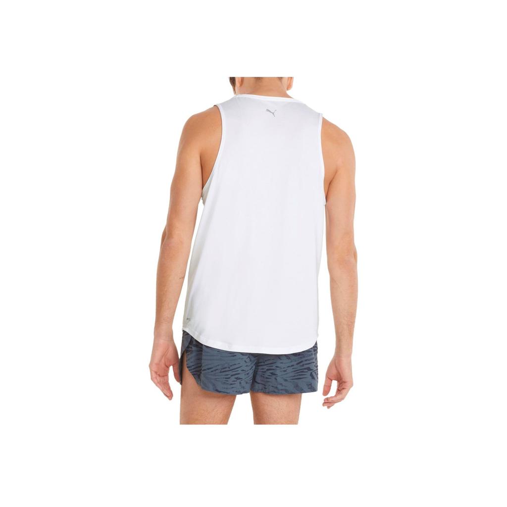 Puma Однотонный логотип с круглым вырезом, спортивный сетчатый повседневный свитер, жилет для мужчин, белый 521398-02