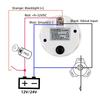 52MM Rudder Angle Indicator with 8 colors backlight Waterproof Rudder Position Gauge with Sensor 0-190ohm for Boat Yacht Marine