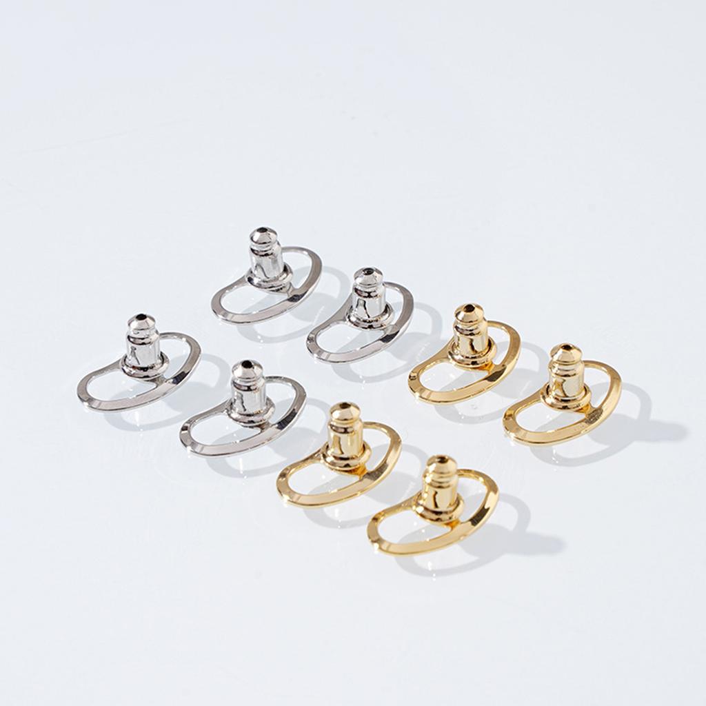 Set of 4 Adjustable Earring Support Backs for Large Earrings Practical Ear Closures Plug Ear Lobe Support Patches