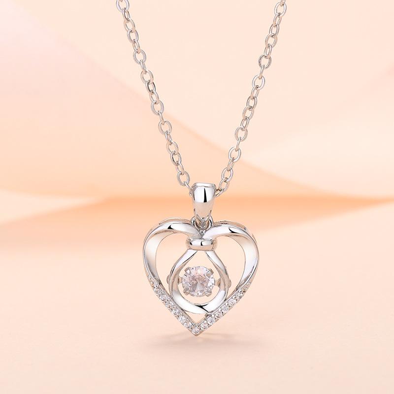 Ожерелье в форме сердца для женщин, подвеска в форме сердца, цепочка на ключицу, легкая, роскошная, простой подарок на День святого Валентина для девушки