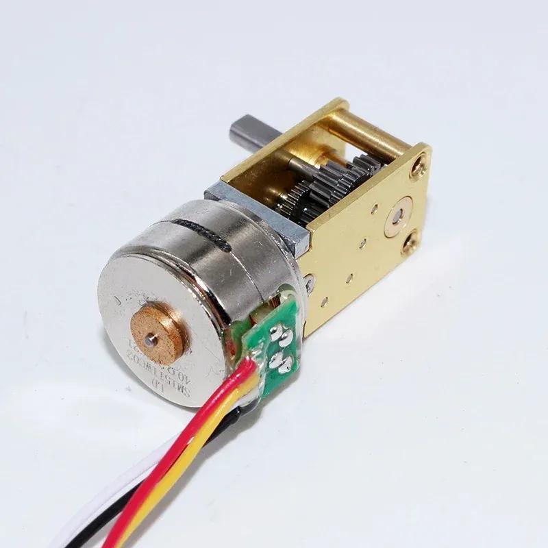 Mini 15MM 7-type L-type Speed Reduction Stepper Motor DC 5V 2-Phase 4-Wire Full Metal Gearbox Worm Gear Stepping Motor DIY Robot