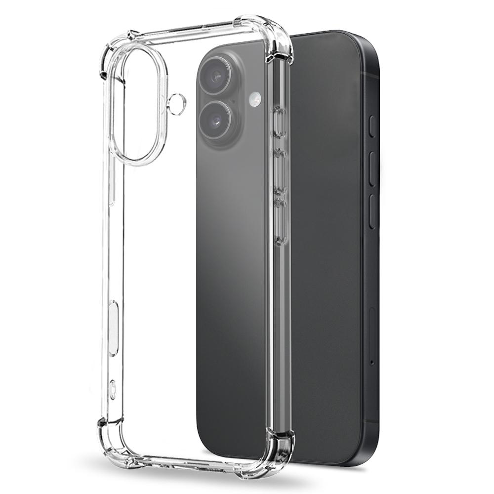 NORTHJO For iPhone 17 Case Shockproof TPU Clear Phone Cover with Tempered Glass and Camera Lens Film