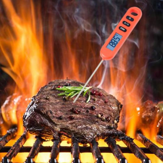 Пищевой термометр, чувствительный зонд, ЖК-дисплей, водонепроницаемый, высокая точность, мгновенное считывание, барбекю, мясо, молоко, электронный цифровой термометр, кухонные гаджеты