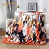 K-ON Cartoon Cute Lolita Kawaii Girls Soft Plush Blanket,Flannel Blanket Throw Blanket for Living Room Bedroom Bed Sofa Picnic