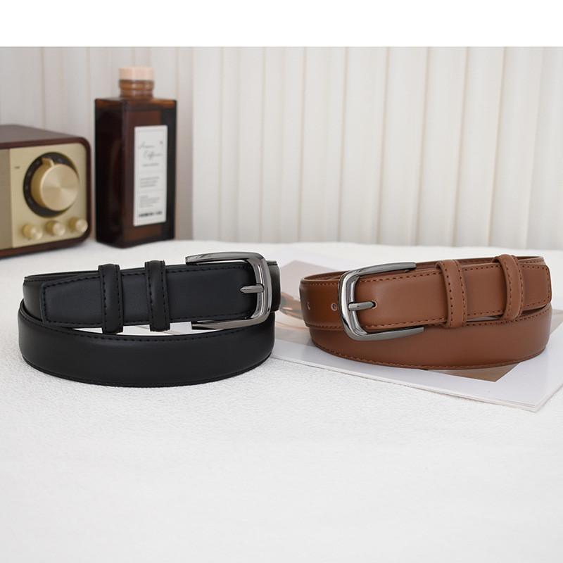 High Quality Genuine Leather Black Belt For Men And Women Stylish Retro Design