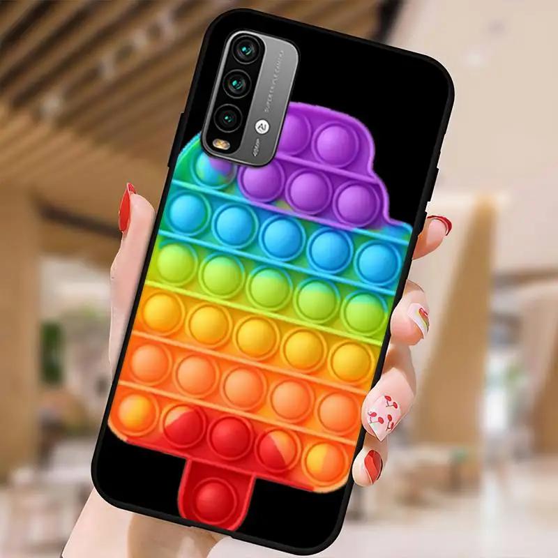 RUICHI Pop Fidget Reliver игрушечные лошадки Радужный чехол для телефона для Xiaomi9 10 11PRO LITE Redmi Note7 8 9 10A PRO K40 Poco3 Shell