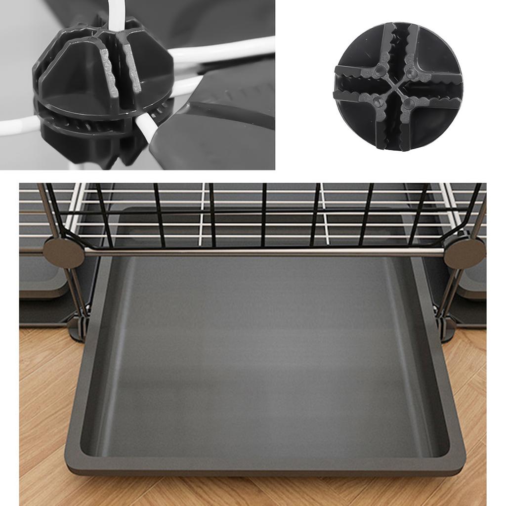 Pack of 4 Multipurpose Grids Connectors Portable Accessory for Wire Shelving Storage Solution and Modulars Closets