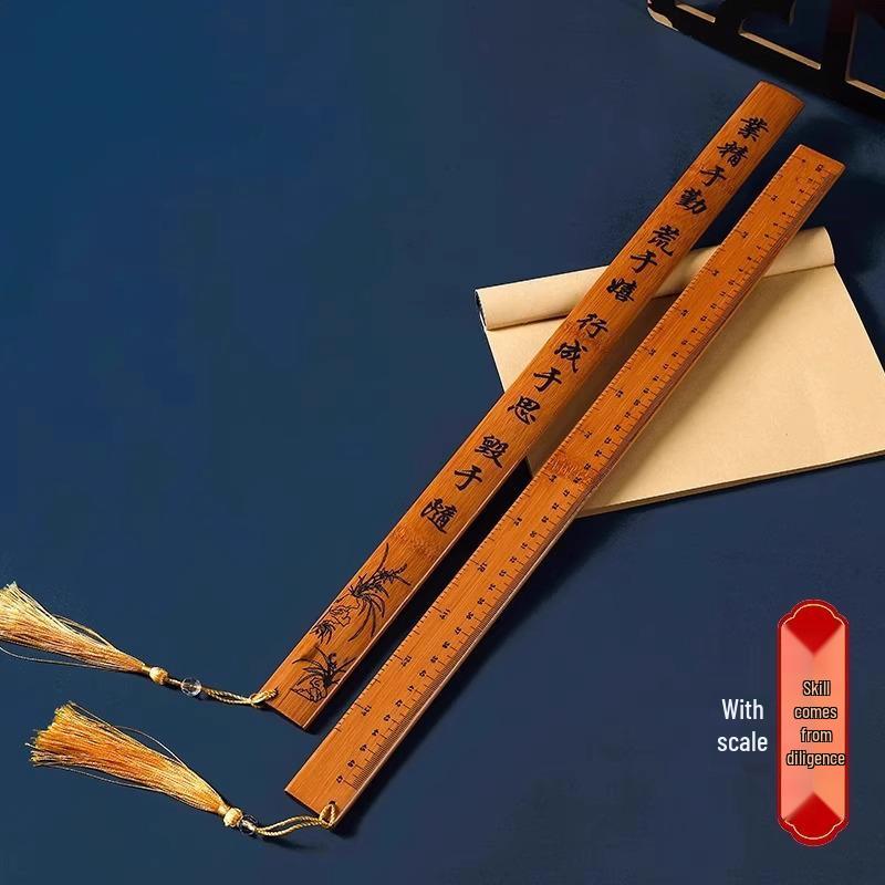 Teacher's Special Guoxue Discipleship Bamboo Ruler - Thickened Version for Classroom Use