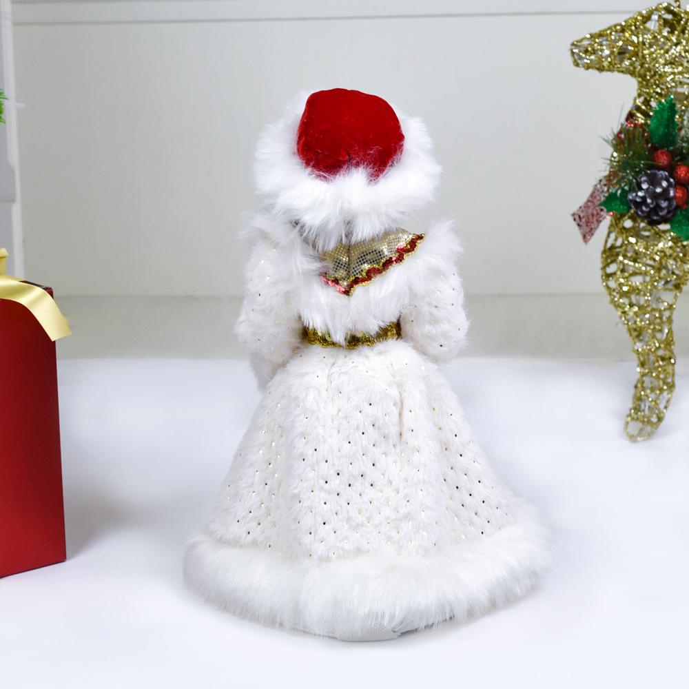 Рождественское ведерко для конфет с куклами Санты и миссис Клаус - Праздничный дизайн из ткани и пластика