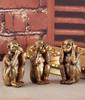 Three See No Hear No Speak No Cute Pose Set of 3 Monkeys Evil, Evil, Evil, Figures, (Gold)