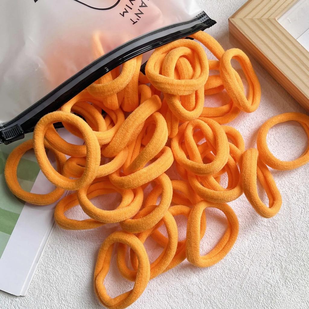 30/50/100PCS/Lot Girl Mix Colors Hair Bands Basic Hair Ties Elastic Headband Hair Scrunchies Women Accessories Ponytail Holder