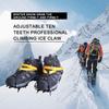 Нержавеющая сталь 10 зубьев Снежные кошки Противоскользящие с сумкой для переноски Регулируемые Утолщенные нейлоновые ремни PA для пешего туризма, альпинизма