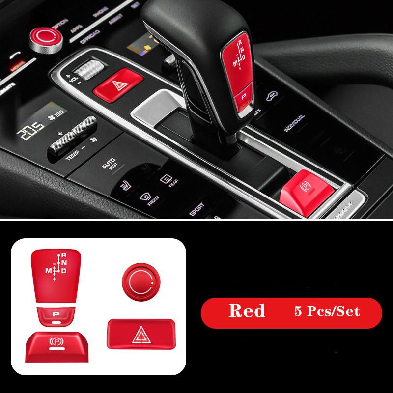 5 шт./компл., панель центрального управления автомобиля P, мультимедийная ручка ручного тормоза, сигнальная лампа, кнопка, наклейка для Porsche Cayenne