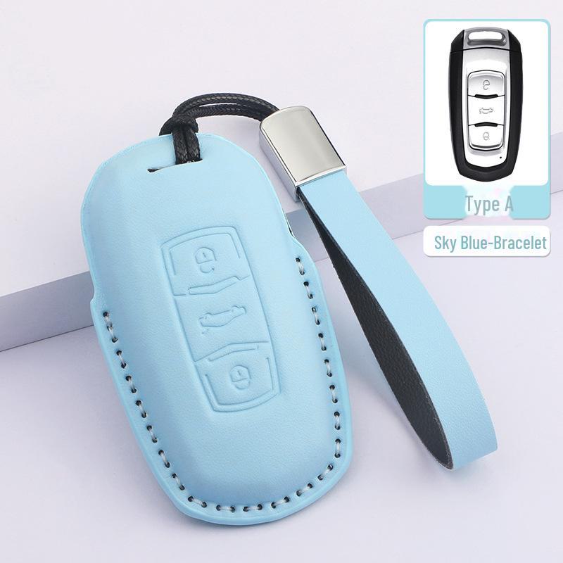 Чехол для ключа Geely Emgrand для Xingrui, Xingyue L, Binrui Cool, Boyue, Binyue и GS - кожаный чехол для мужчин и женщин
