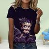 Модная женская футболка с принтом принцессы из мультфильма, забавная повседневная футболка с круглым вырезом и короткими рукавами, летняя женская футболка