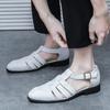 Summer Fashion New Men Gladiators Buckle Casual Shoes Breathable Beach Sandals Outdoor Slippers Black White Plus Size