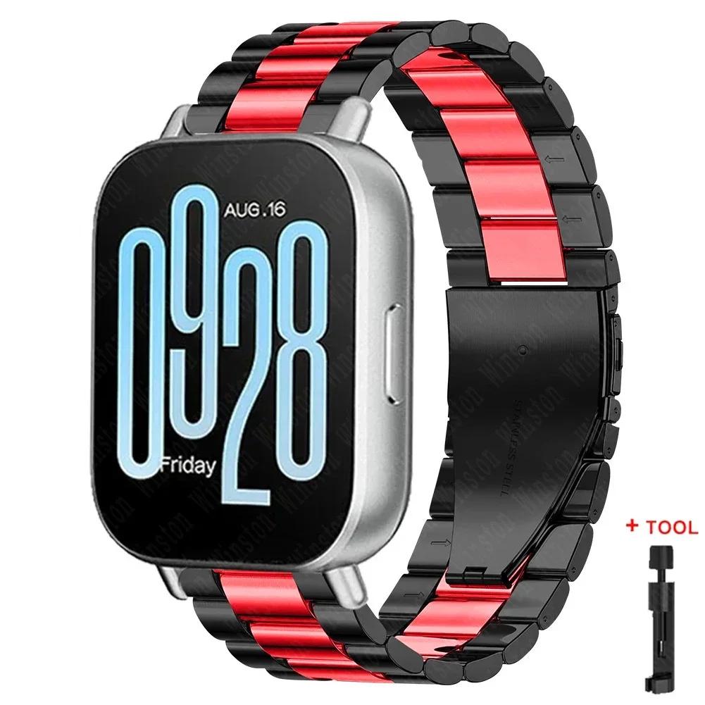Ремешок из нержавеющей стали 22 мм для Redmi Watch 5 Active 5 Lite Металлический ремешок для Xiaomi Redmi Watch 3 Active 3 Lite Браслет Наручный ремешок