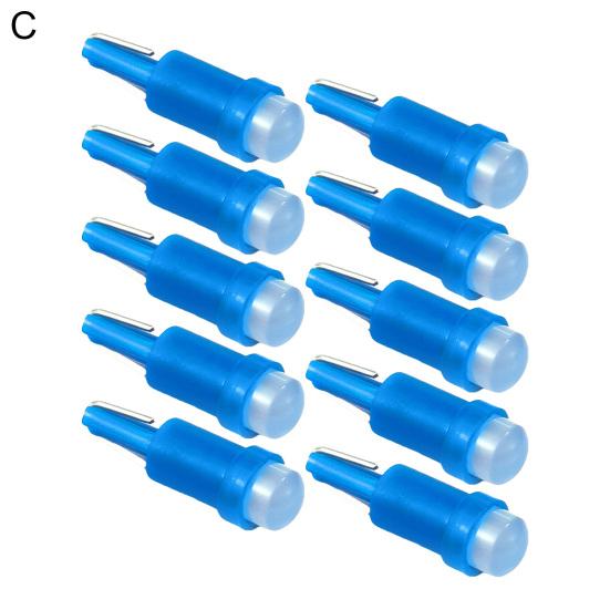 10 шт. T5 индикаторная лампа светодиодные лампы высокой яркости 12 В автомобильная приборная панель керамическая сигнальная лампа COB для автомобиля