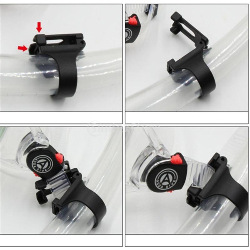 Silicone Quick Release Snorkel Buckle Universal Scuba Diving Breathing Tube Holder Retainer Clip For Snorkeling Gear